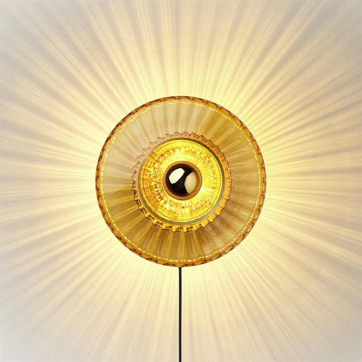 New Wave Optic wandlamp, amber