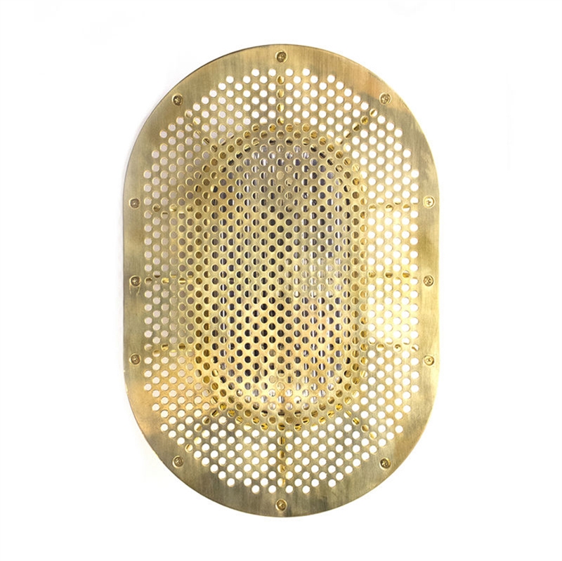 Night Rider Wandlamp, Gelakt messing