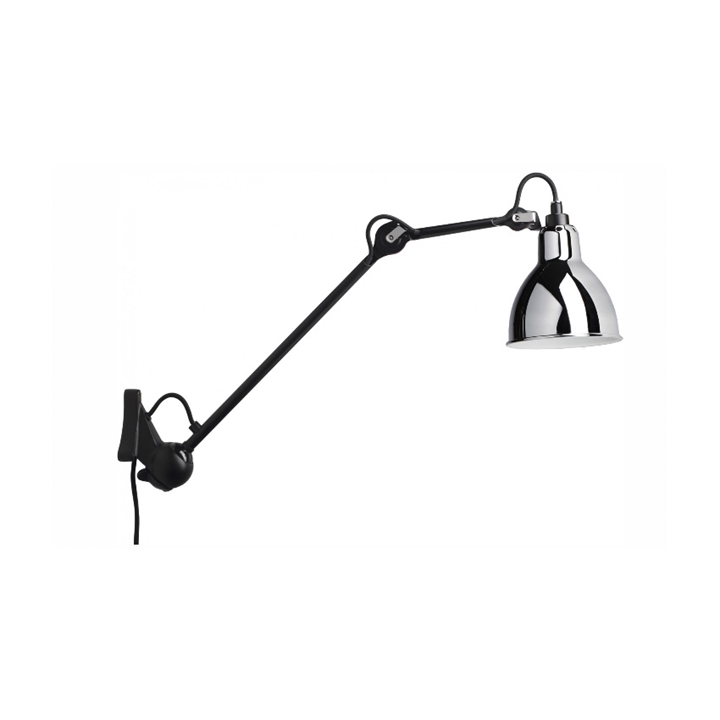Lampe Gras No 222 wandlamp, zwart/chroom