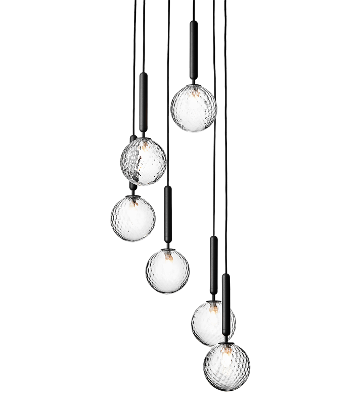 Miira 6 hanglamp, grijs/helder