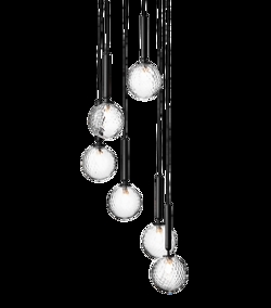 Miira 6 hanglamp, grijs/helder