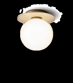 Liila 1 medium wandlamp / plafondlamp IP44, nordic goud/opaal