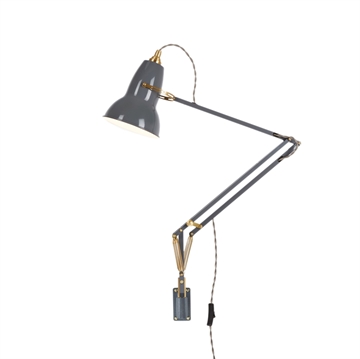 Original 1227 messing/grijze wandlamp