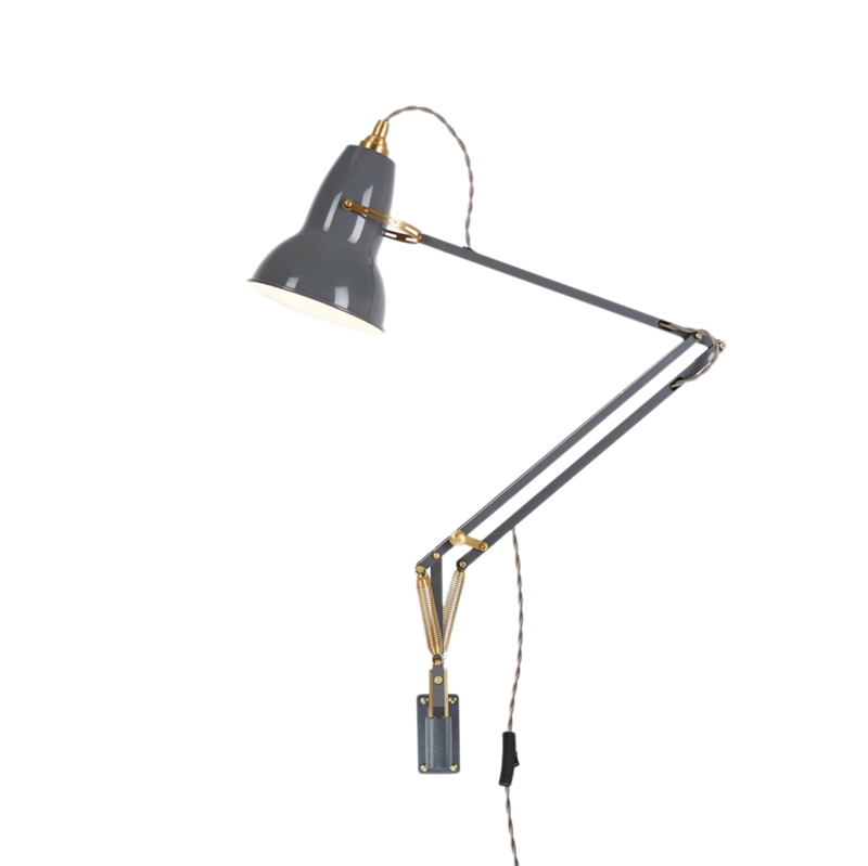 Original 1227 messing/grijze wandlamp