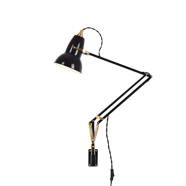 Original 1227 messing/zwart wandlamp