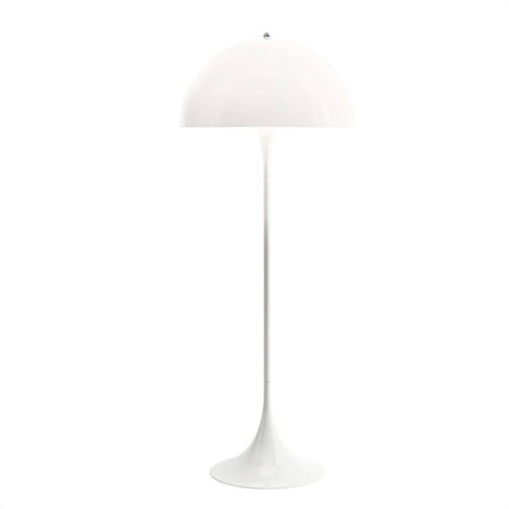 Panthella vloerlamp, wit opaal acryl