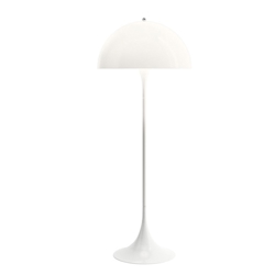 Panthella vloerlamp, wit opaal acryl