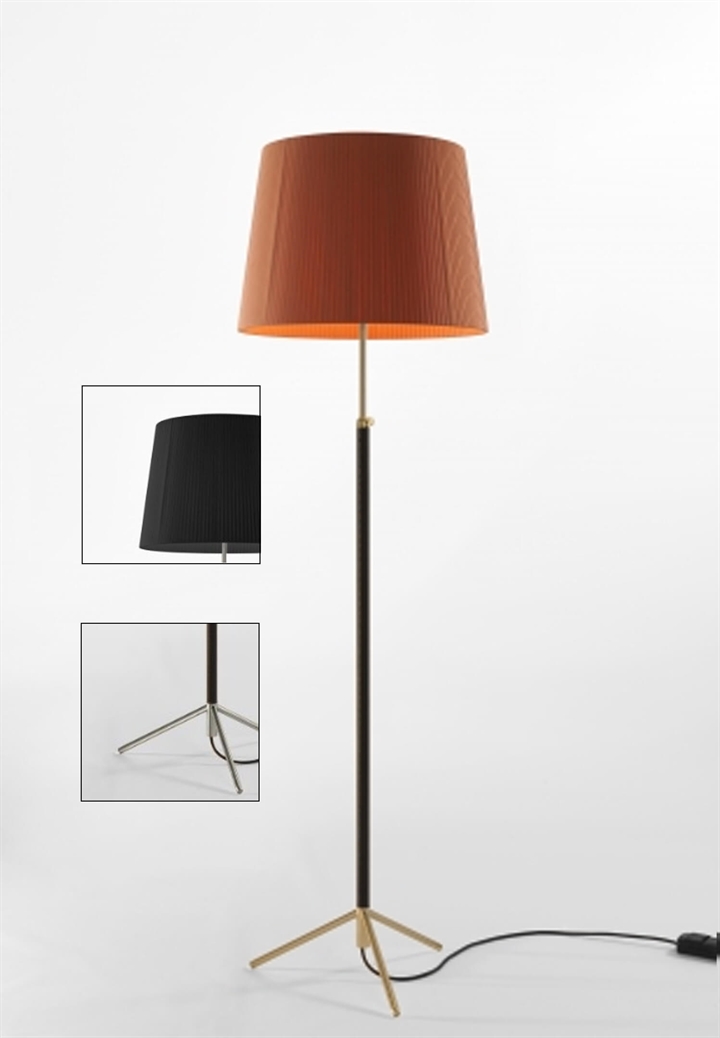Pie de salón Vloerlamp G1 zwart/chroom