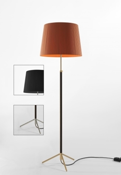 Pie de salón Vloerlamp G1 zwart/chroom