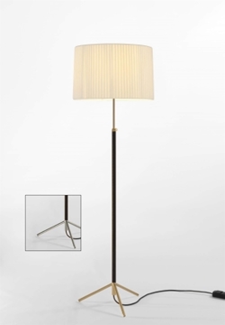 Pie de salón Vloerlamp G2 natuur/chroom