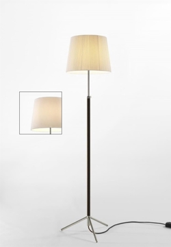 Pie de salón Vloerlamp G3 wit/chroom
