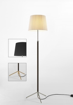 Pie de salón Vloerlamp G3 zwart/messing