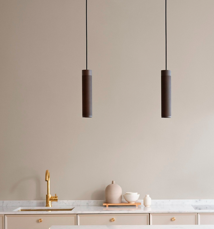 Thorup Copenhagen Patrone hanglamp, zwart-bruine messing, 300 mm