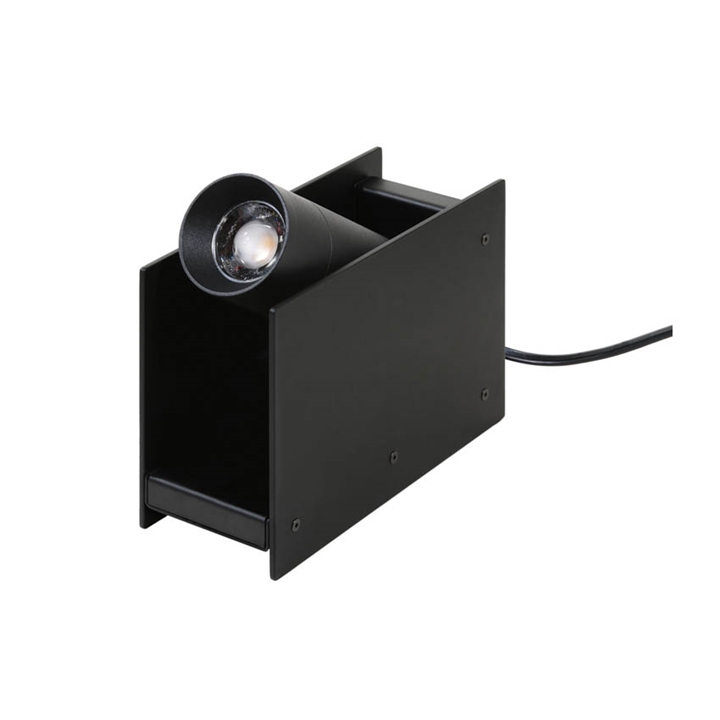 Plint vloerlamp / spot 2700K, zwart