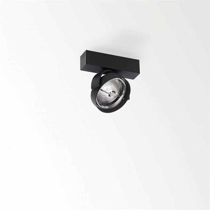 Rand 111 LED DIM8 plafondspot, zwart
