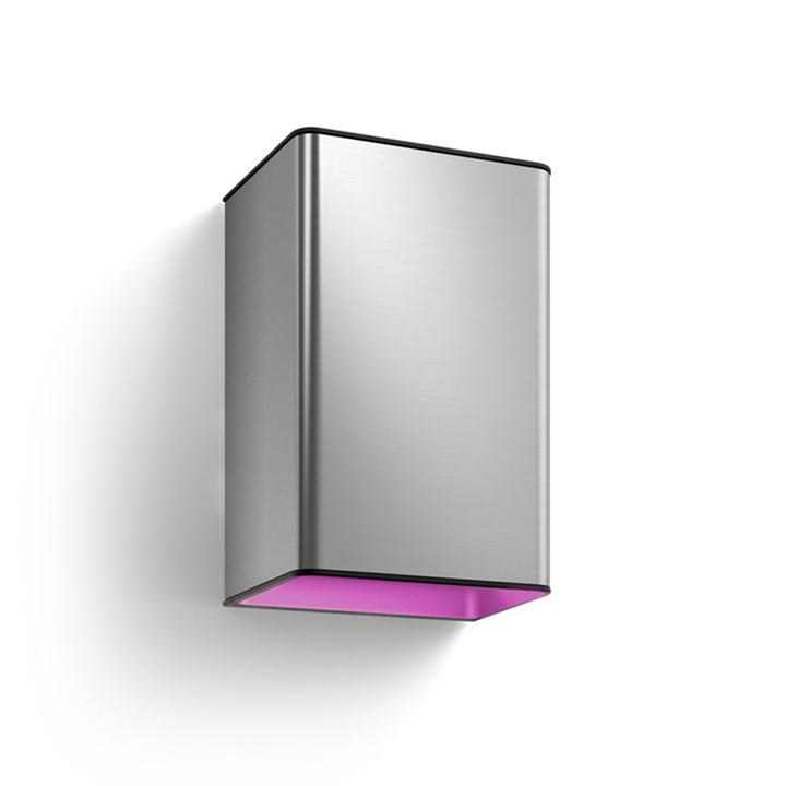 Philips Hue Resonate White and Color Ambiance buiten wandlamp, zilver