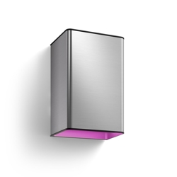 Philips Hue Resonate White and Color Ambiance buiten wandlamp, zilver