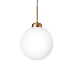 Ronde witte glazen lampen