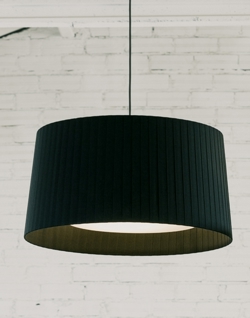 GT6 hanglamp Ø45, zwart m/zwart ophangsysteem