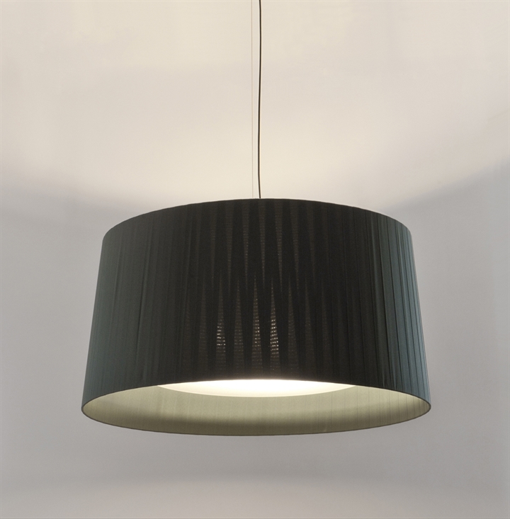 GT7 hanglamp, zwart m/zwart baldakijn