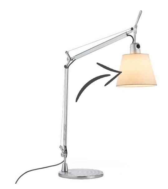 Reserveonderdeel: Scherm Ø18, Pergament - voor Artemide Tolomeo Basculante