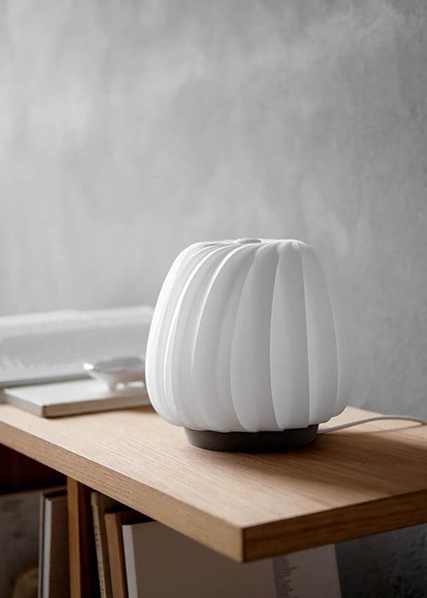 ST906 Mini tafellamp, papier/wit, 18 x 18 cm