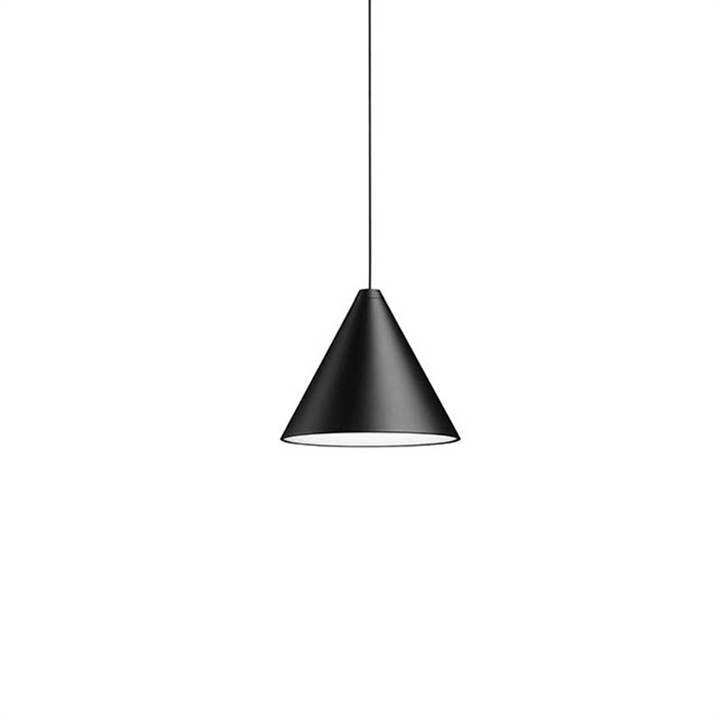 String Light cone hanglamp 22m met dimmer, zwart