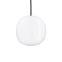 Superkube 150P hanglamp, opaal/zwarte kabel