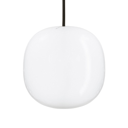 Superkube 200P hanglamp, opaal/zwarte kabel