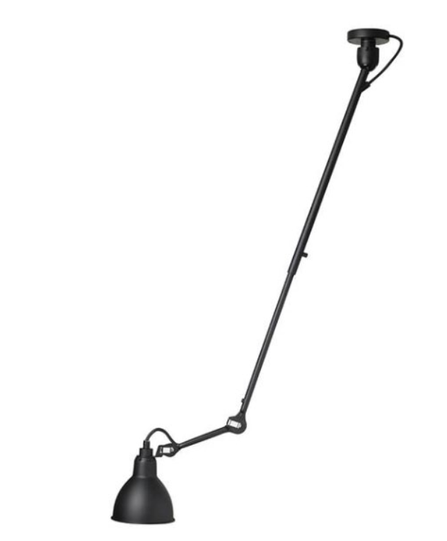 Lampe Gras No 302 L plafondlamp, zwart