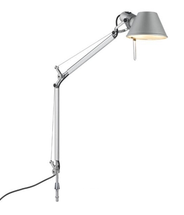 Tolomeo Mini tafellamp, aluminium tafelklem