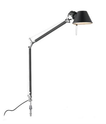Tolomeo Mini tafellamp, zwart tafelklem