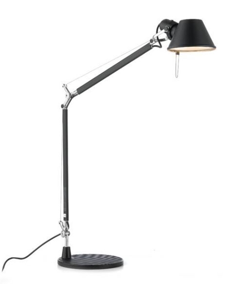 Tolomeo Mini tafellamp, zwart met voet