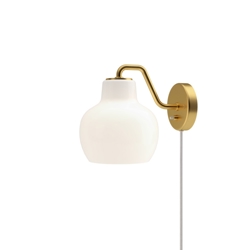 VL Ringkrone 1 wandlamp, messing/glanzend opaal