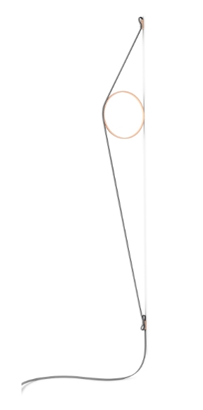 Wirering Wandlamp, Grijs/Roze
