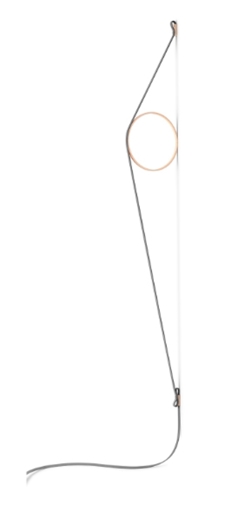 Wirering Wandlamp, Grijs/Roze