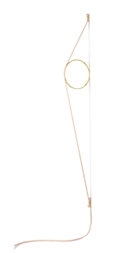 Wirering Wandlamp, Pink/Goud