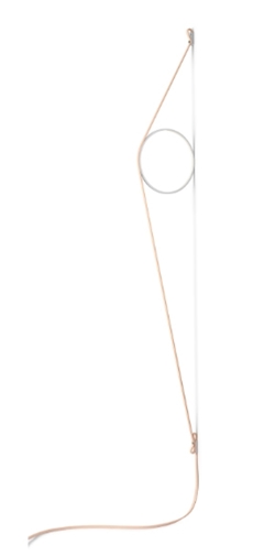 Wirering Wandlamp, Pink/Wit