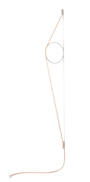 Wirering Wandlamp, Pink/Wit